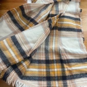 cute oversized plaid scarf